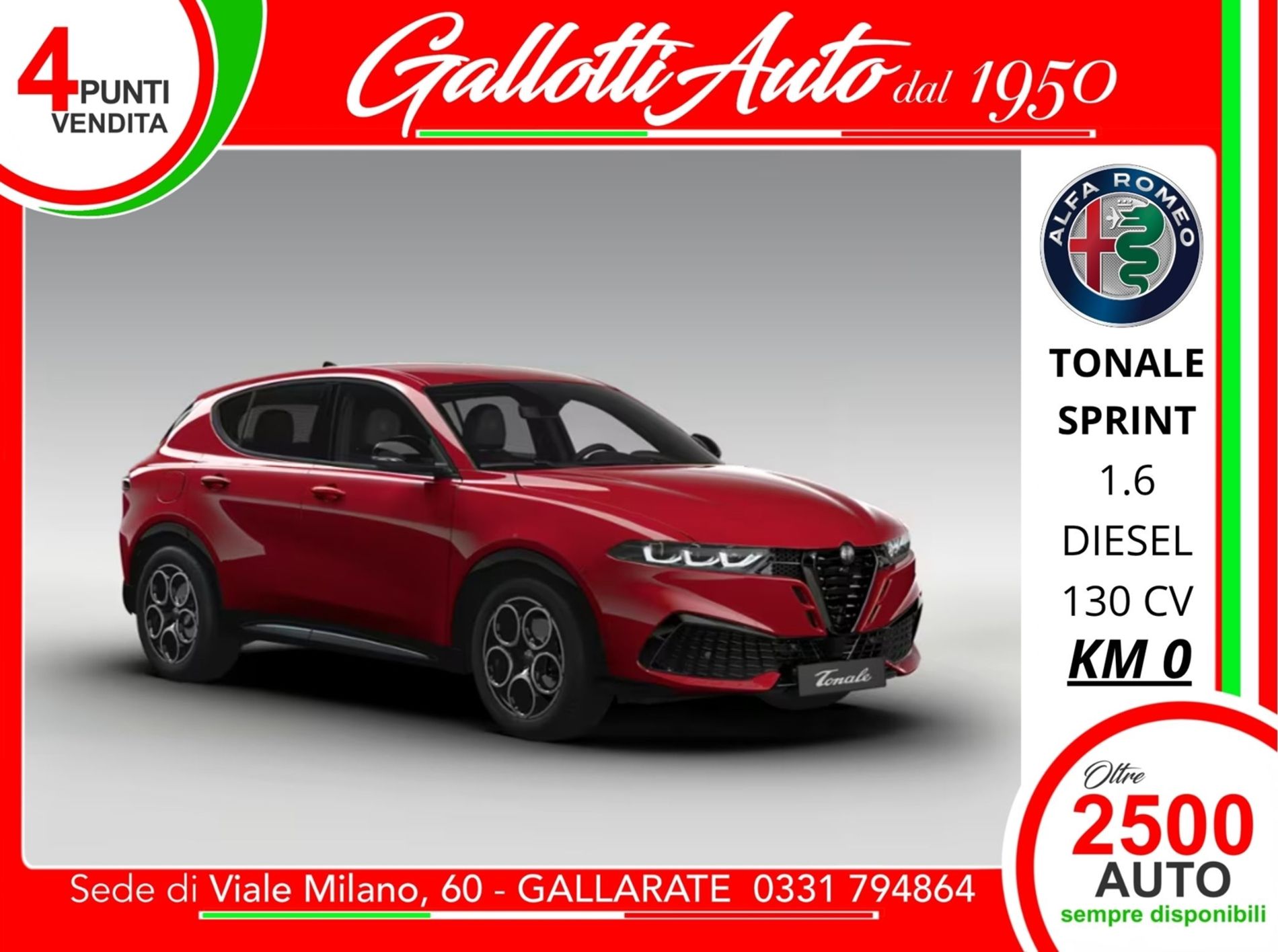 1.6 Sprint 130cv tct6 - SENZA VINCOLI DI FINANZIAMENTO - Gallotti Auto